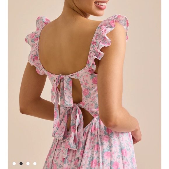 New with tags Altar’d state Brielle flutter sleeve maxi dress - Picture 2 of 4